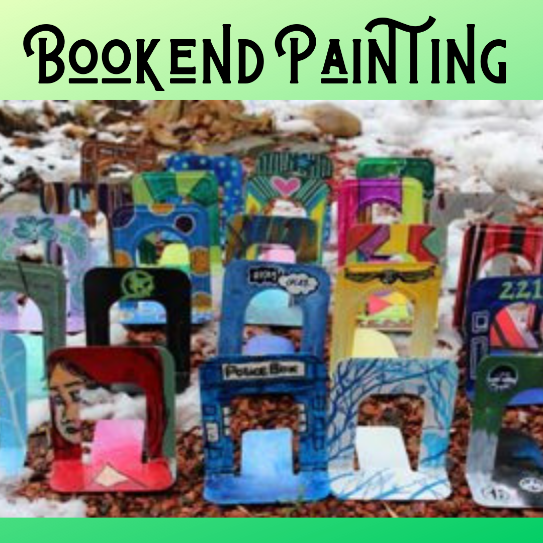 Image of painted bookends.