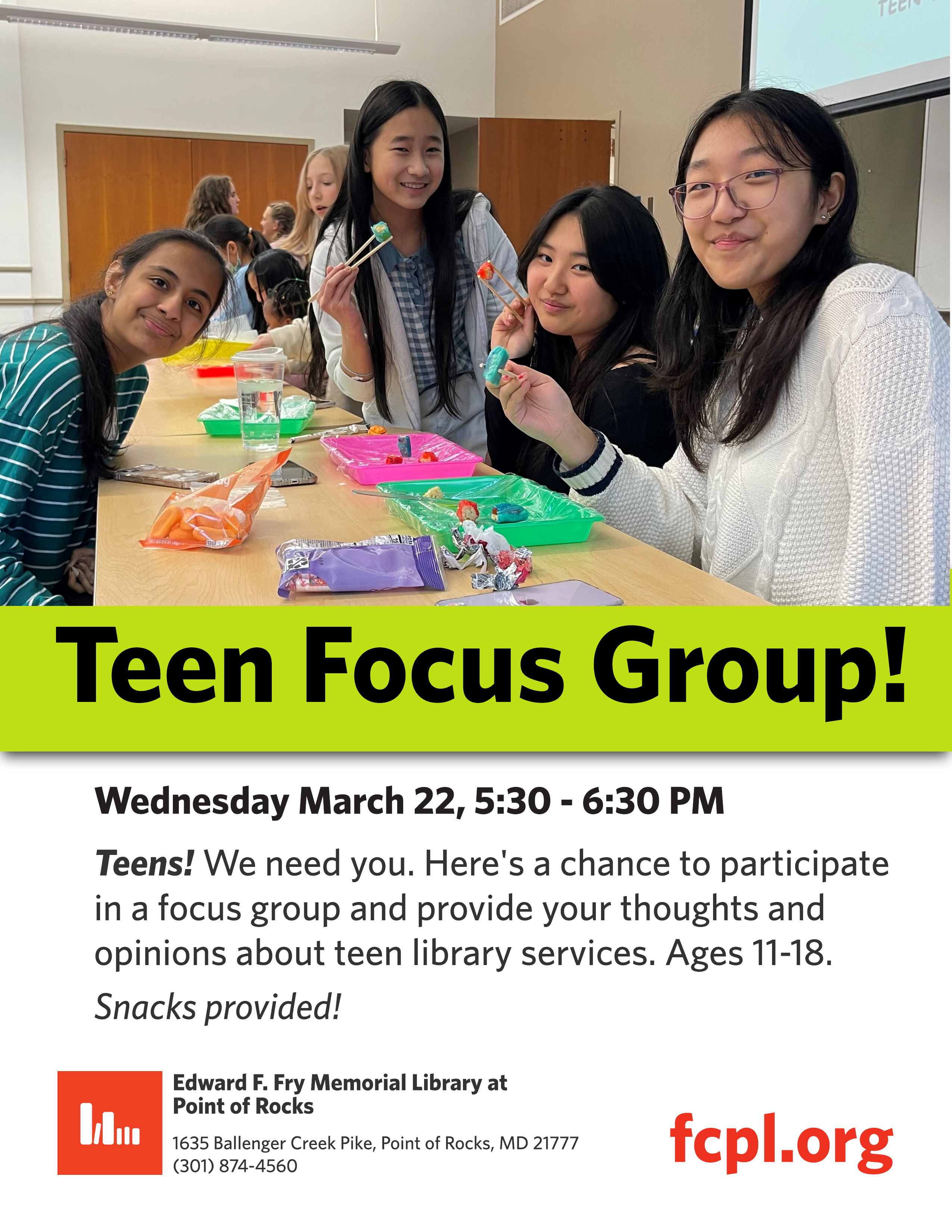 Teen Focus Group!