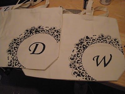 Example of stamped/stencilled bag