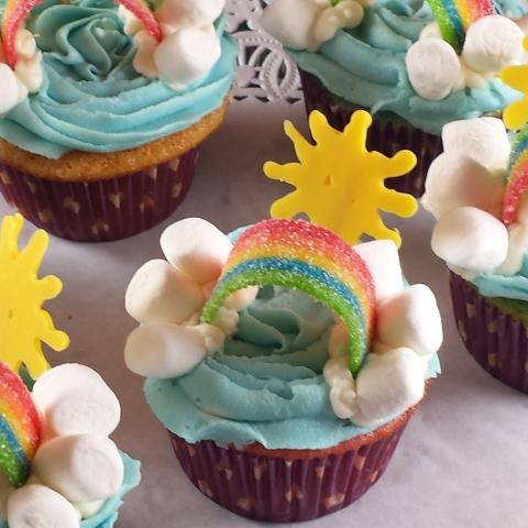 Rainbow cupcakes