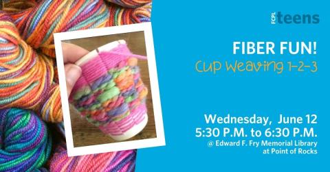 Fiber Fun for Teens! Create a hand-woven cup holder.