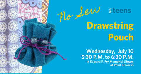 Teen Exclusive! Make a no sew drawstring pouch. 