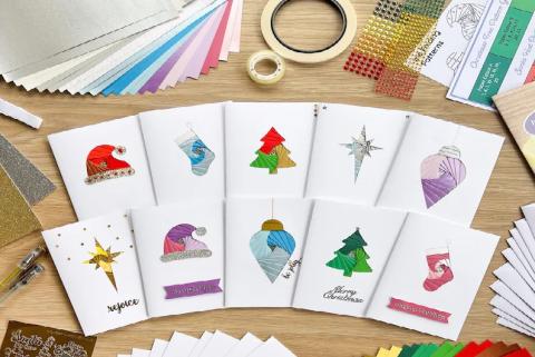 paper cards with christmas designs