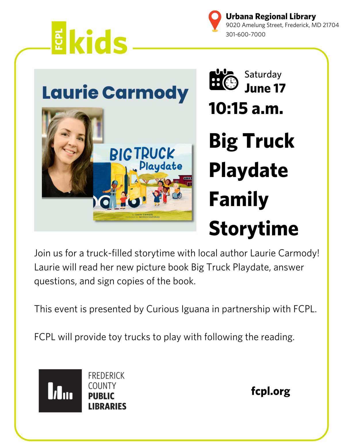 Big Truck Playdate Flyer