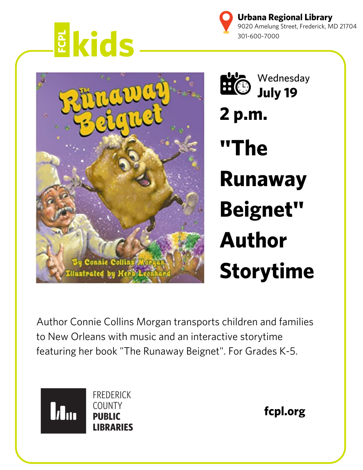 The Runaway Beignet Program Flyer