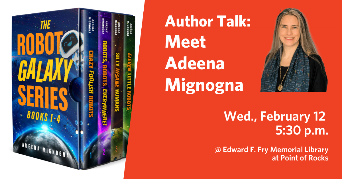 Facebook Banner titled, "Author Talk with Adeena Mignogna"