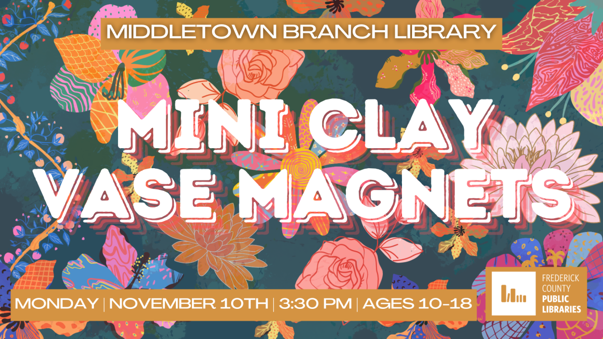 Mini Clay Vase Magnets, Middletown Library, Monday November 10th at 3:30 pm, Ages 10-18