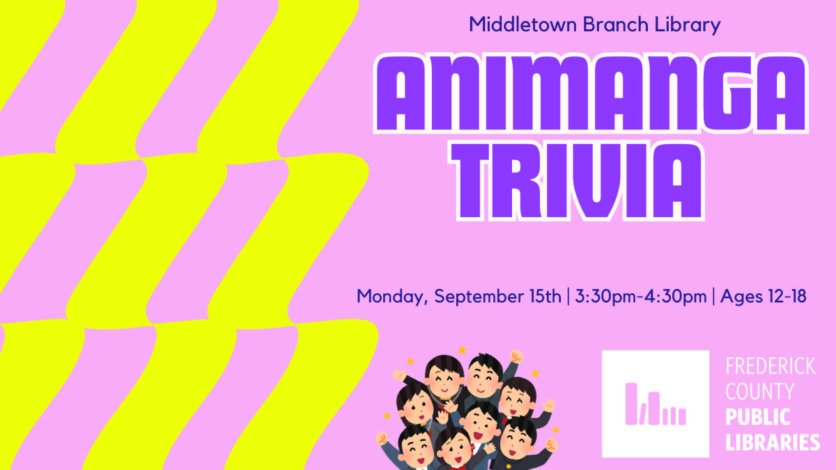 Animanga Trivia, Middletown Library, Monday September 15th at 3:30 pm, Ages 12-18